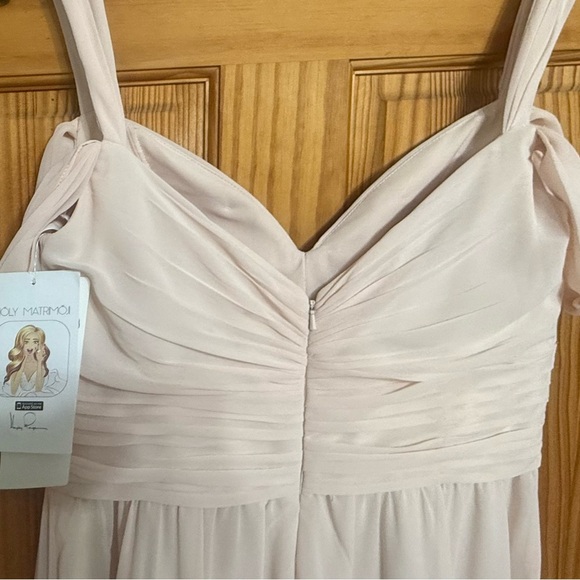 NWT haley page 5901 blush  off the shoulder  formal wedding prom bridesmaid 10 - Picture 8 of 9